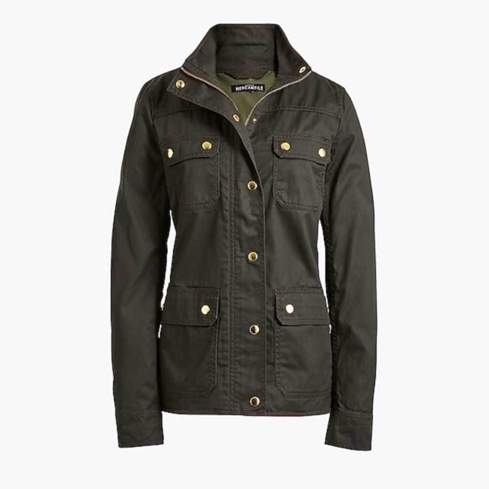 J. Crew relaxed boyfriend field jacket E007